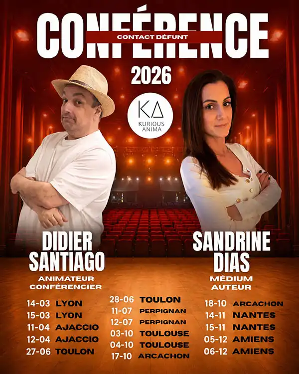 Conférence Contact Défunt 2026 — Didier Santiago et Sandrine Dias, tournée en France