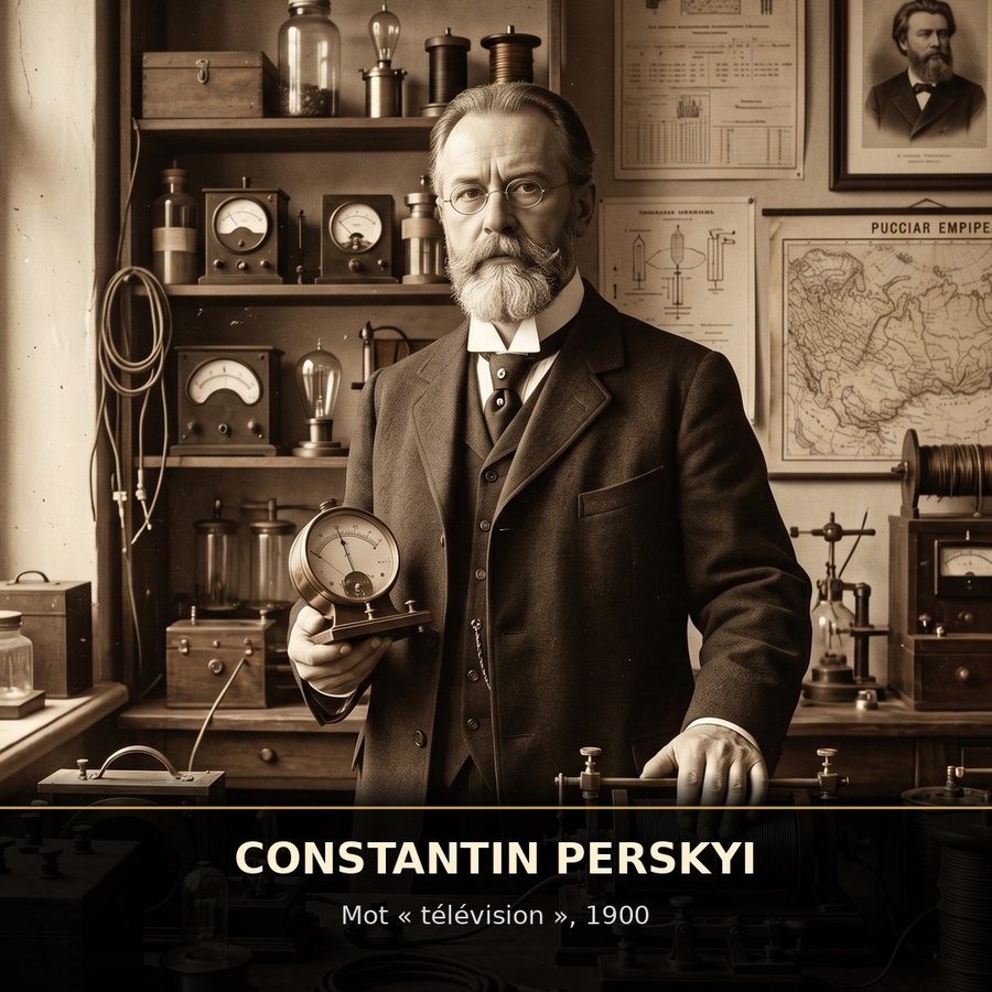 Constantin Perskyi, l’ingénieur russe qui invente le mot « télévision » à Paris en 1900.